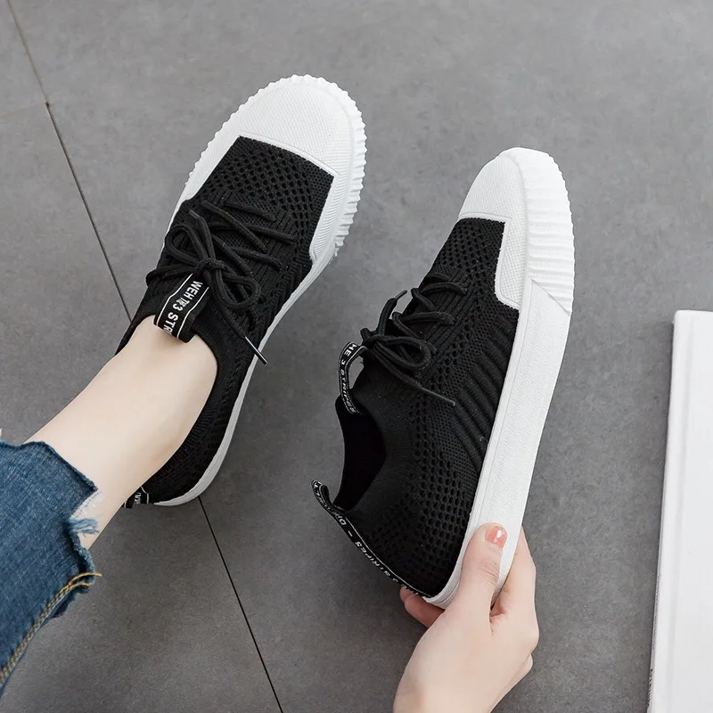 Женская обувь 2019 кроссовки Flyknit женская супер легкая Вулканизированная для Basket