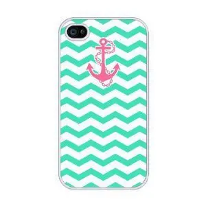 Free Shipping Plastic Case Cover Skin for apple iphone5c Chevron Pattern with Anchor cover case |