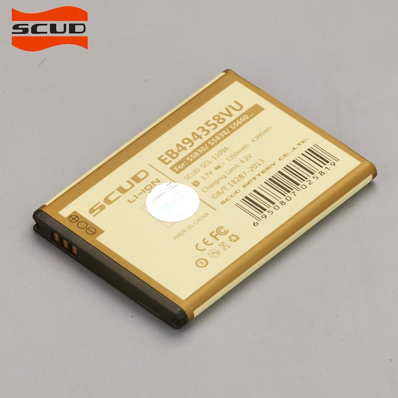 SCUD оригинальный аккумулятор EB494358VU для телефона Samsung s5830ah Galaxy Pro (B7510)