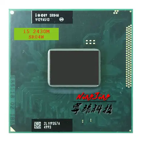 Двухъядерный процессор Intel Core i5-2430M i5 2430M SR04W 2,4 ГГц, четырехпотоковый ЦПУ 3M 35 Вт, разъем G2 / rPGA988B
