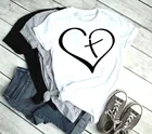 Blessed сердце крест в сердце футболка Кристиан Графический гранж tumblr эстетическое религия греческие унисекс уличный стиль Цитата Тройник топы