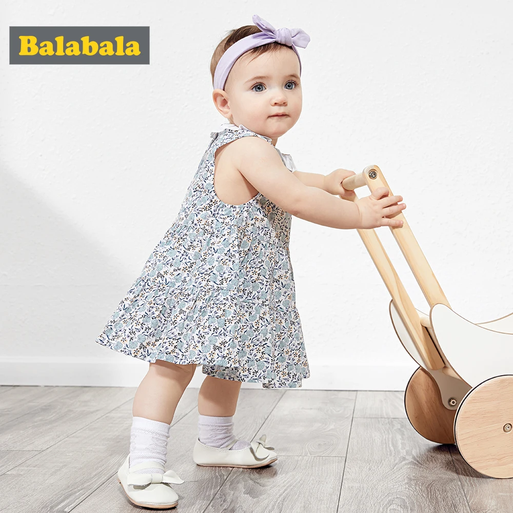 BalabalaGirls/платье для маленьких принцесс Винтажное хлопковое милое летнее платье в