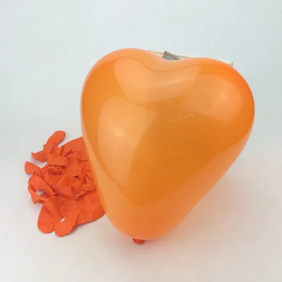 10 шт./лот 10 дюймов красного цвета с надписью «Love латексные воздушные шары «сердце» Надувные балон Свадебные украшения вечерние воздушный шар с надписью "Happy Birthday" Вечерние поставки - Цвет: Оранжевый