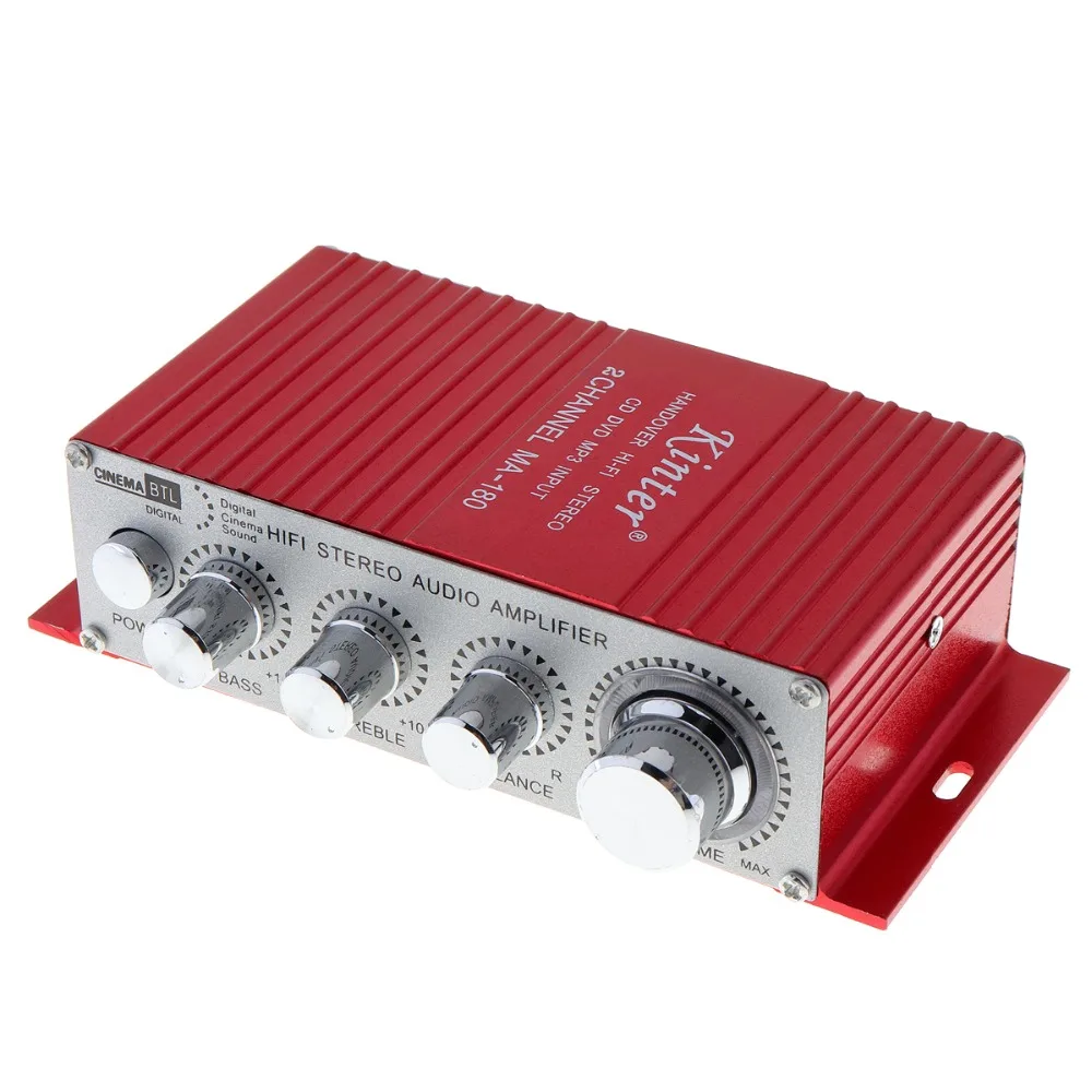 Автомобильный усилитель мощности MA 180 Hi Fi Mini USB 12 В 2 канала режим стереозвука