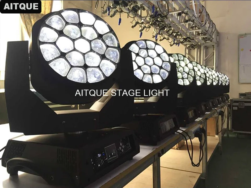(6 лотов/Чехол) сценический lyre led zoom движущийся головной Луч 19x15w rgbw 4 в 1 пчелиный