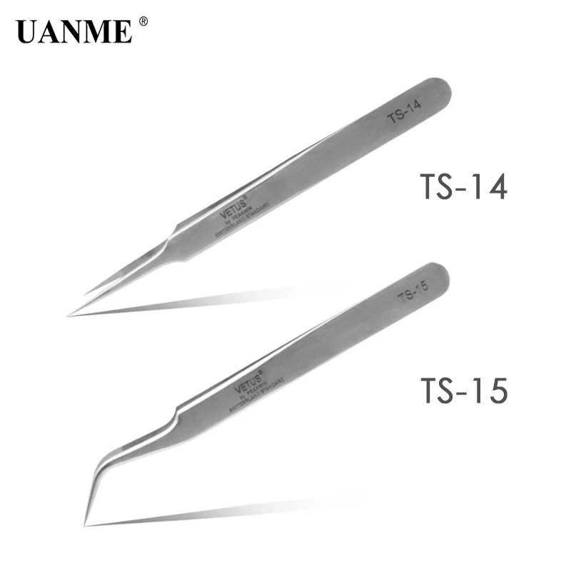 UANME 100% Genuine Vetus ST Series New HRC 30 Ultra Precision Stainless Tweezers Mink Eyelash Extensions Anti Acid | Инструменты