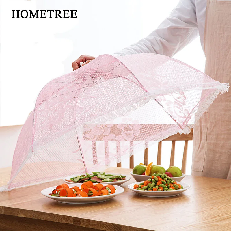 

HOMETREE 1Pcs Yarn Folding Table Food Cover Umbrella-Shaped Anti-flies Placemat Cover Table Dish Cover Kitchen Accessories H742