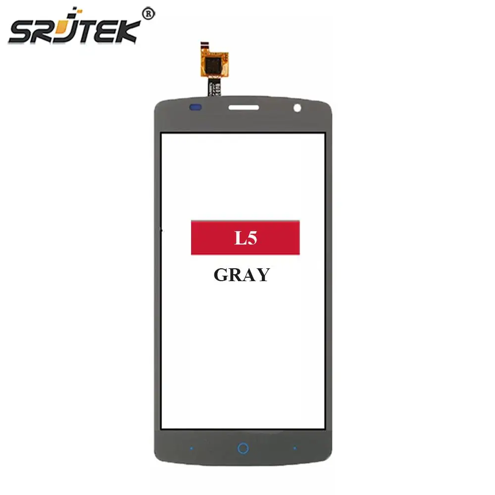 Srjtek For ZTE Blade L5 Touch Screen Digitizer Sensor Front Glass Panel Replacement 5.0'' Plus Black/White/Gray | Мобильные