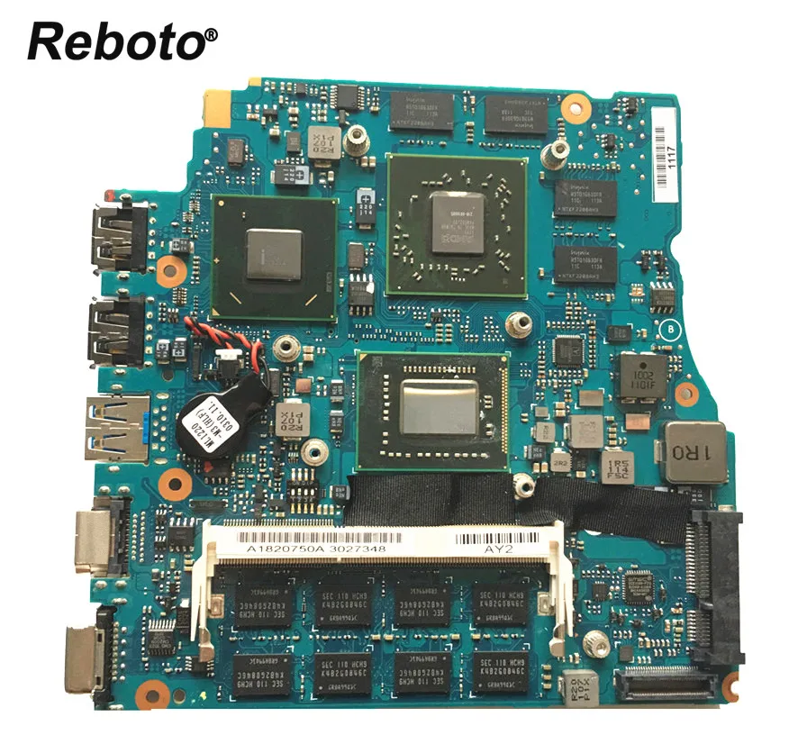 Материнская плата Reboto 13,3 дюйма для ноутбука SONY VPCSB1AGX VPCSB MBX-237 A1820750A HM67 i7-2620M 4 Гб ram HD 6630M 1 ГБ протестирована