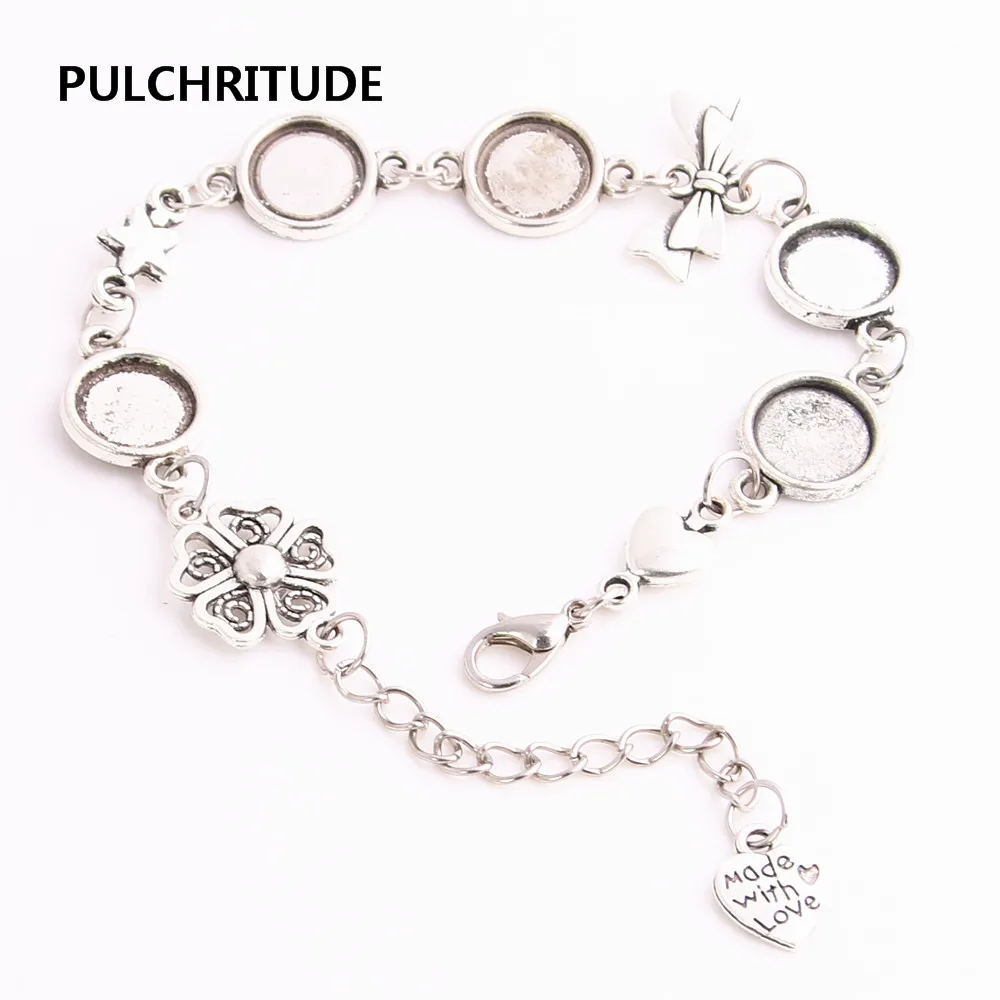 PULCHRITUDE 3 шт./лот металлическая цепочка кабошон основа подходит для круглого 10 см
