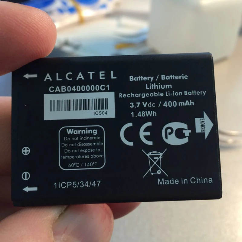 Аккумулятор 400 мАч для ALCATEL OT708 OT-708 OT-2010 OT-2010D OT-2010X CAB0400000C1/TLi004AB/CAB22D0003C1/CAB30M0000C2 |