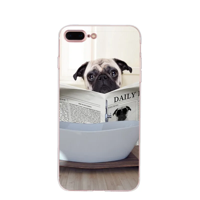 Роскошный модный чехол для телефона MaiYaCa с милым животным Мопсом для Apple iphone 11 pro 8 7 66S Plus X 5S SE XR XS MAX - Цвет: 9