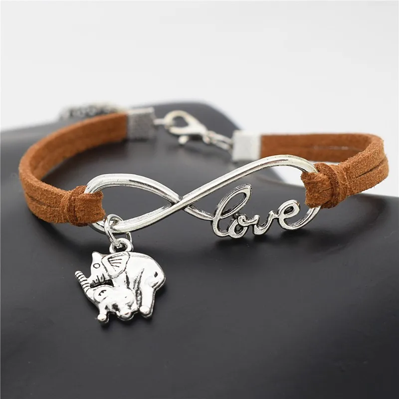 7 цветов новые вдохновляющие подарки Infinity I Love Animal Mom Baby Elephant Очаровательные