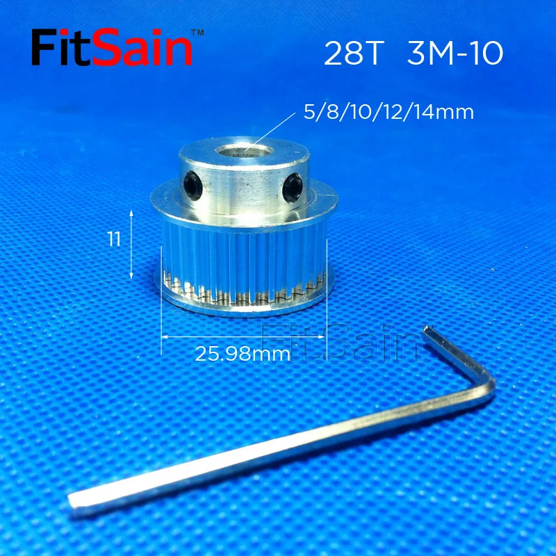 FitSain-3M 12 T/15 T/18 T/20 T/28 T/40 T/60 T/72 T шкив из алюминиевого сплава понижающий коэффициент привода синхронного колеса