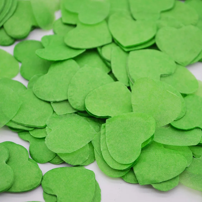 HC19green 1000pcs/Pack Multicolor Heart Shape Pink Blue Peach Paper Confetti Party Wedding Table Decoration Birthday Party Decorative 10g - Цвет: HC19green