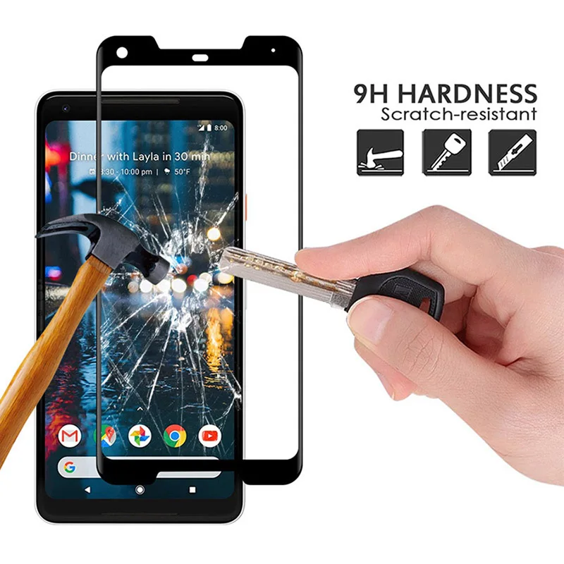 Закаленное стекло Защита экрана для Google Pixel 2 XL 2XL защитная пленка 9 h полное
