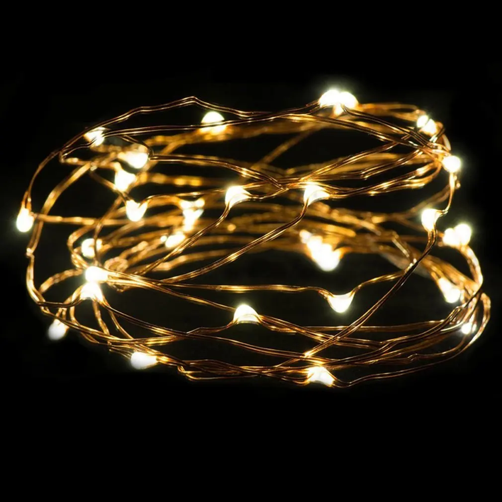 Новое поступление Кнопка медная проволока Рождество декоративный фонарь Led