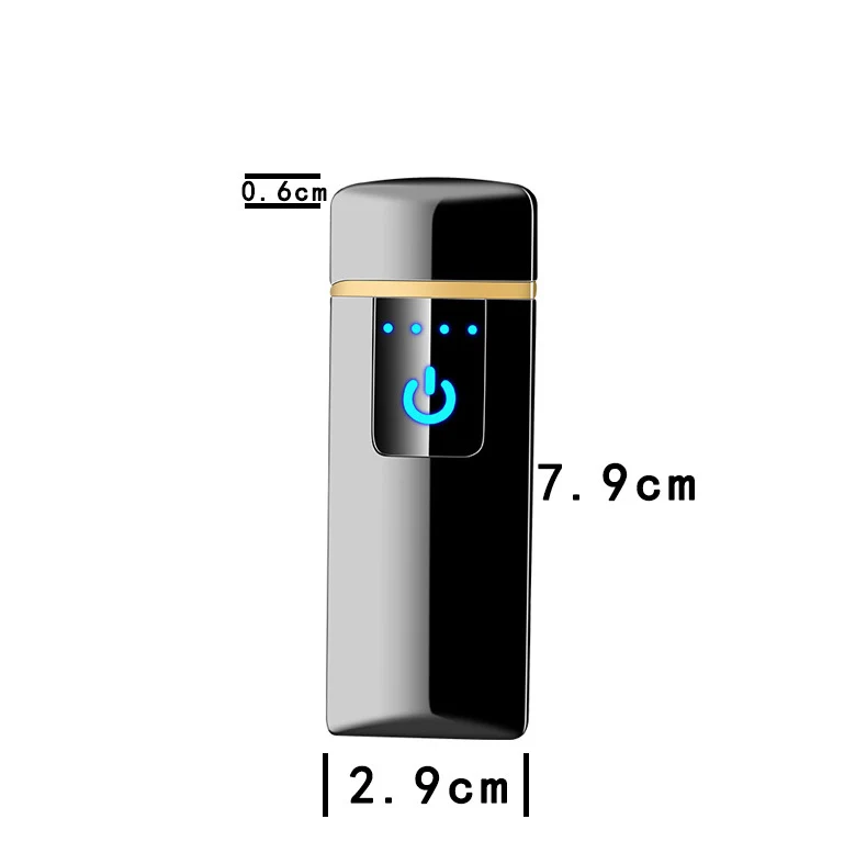 Фото USB зарядка Электронная зажигалка тонкая мини-зажигалка LED сенсорный сенсор USB зарядка Электронная зажигалка тонкая мини-зажигалка LED сенсорный сенсор