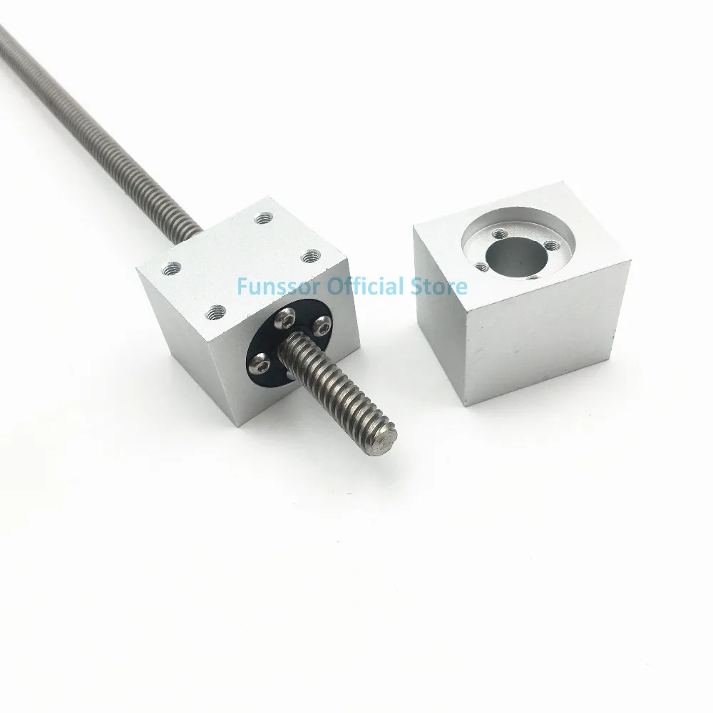 

250/300/400/500/600 мм Tr8 X8 трапециевидная свинцовая гайка комплект кронштейнов для дома 8 мм резьба