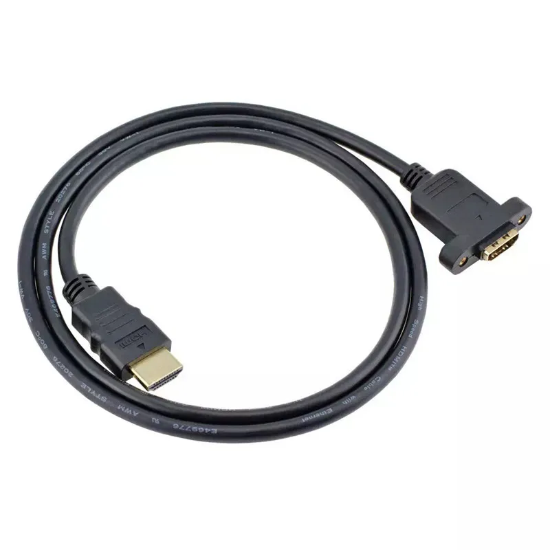 Высококачественный 0 6 м 1 5 4 HDMI-совместимый в 3D Type A кабель-удлинитель с винтовыми