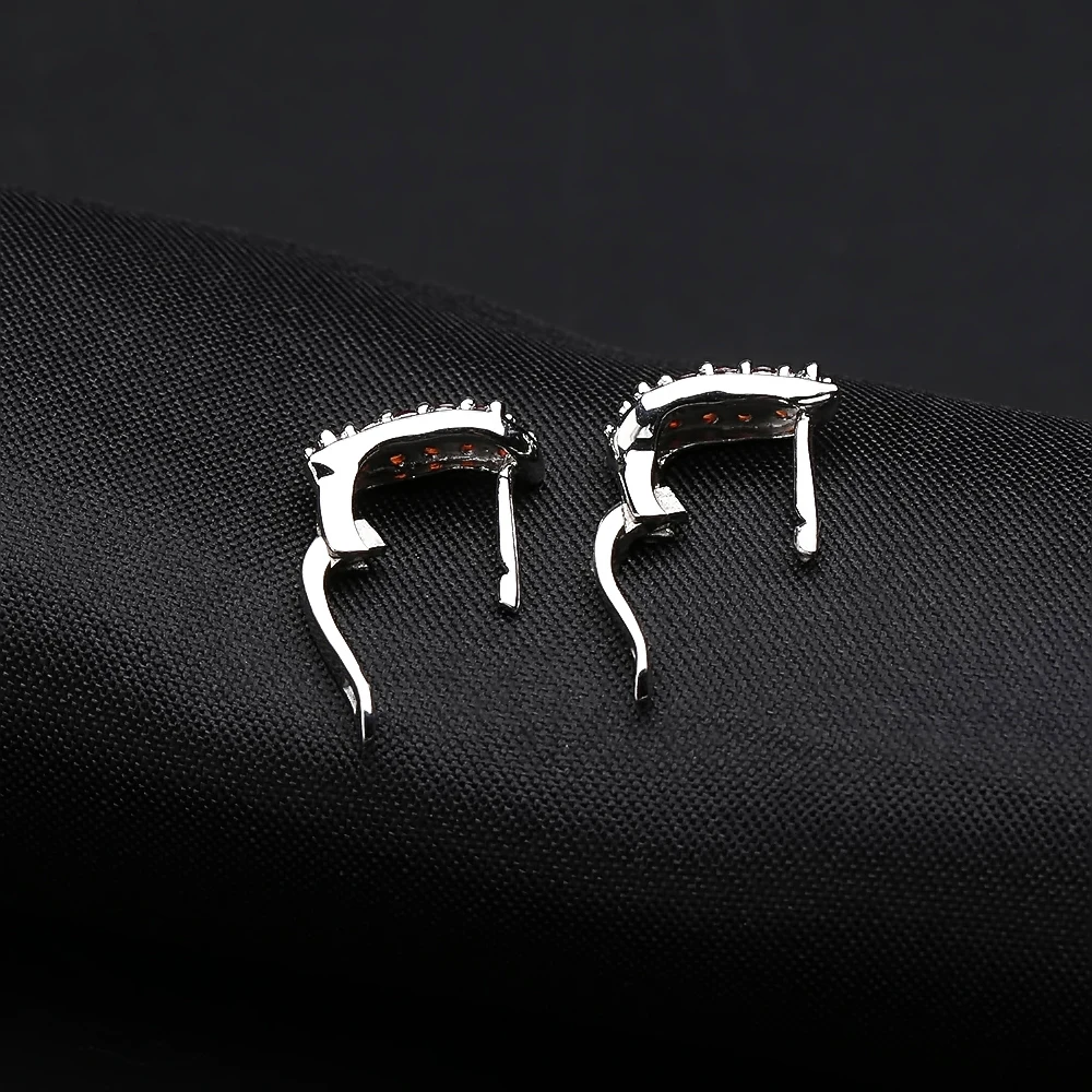 Женские серьги из серебра 925 пробы с гранатом|earring jacket|earrings forearrings for women |