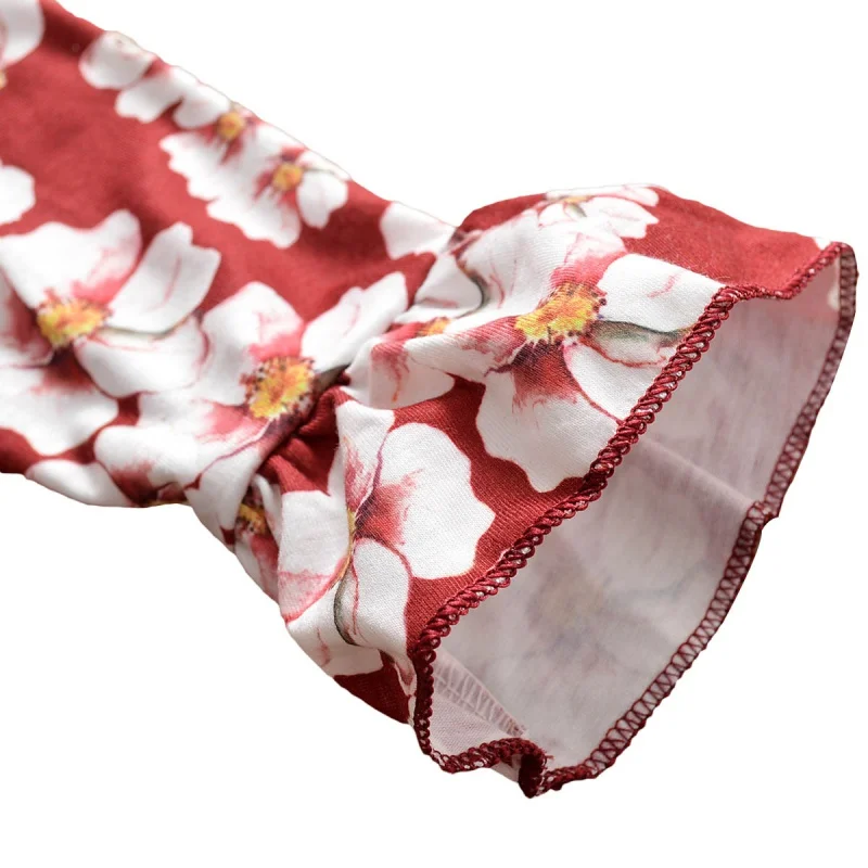 Детская одежда платье для девочек летнее От 1 до 5 лет милое детское с цветочным