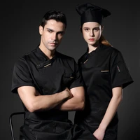chef workwear short sleeve men and women hotel kitchen restaurant chef wear summer catering chef short sleeve chef uniform