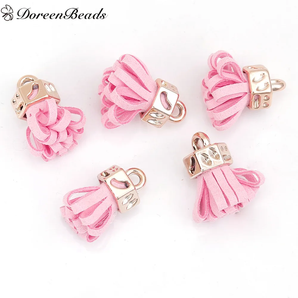 DoreenBeads бархат светло голубая кисточка золотые швейные принадлежности около 25 мм