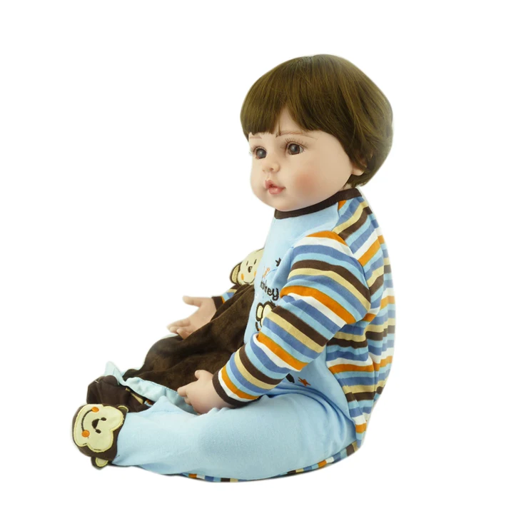 Мальчик bebes reborn 22 "Мягкие силиконовые виниловые куклы для детей игрушка подарок