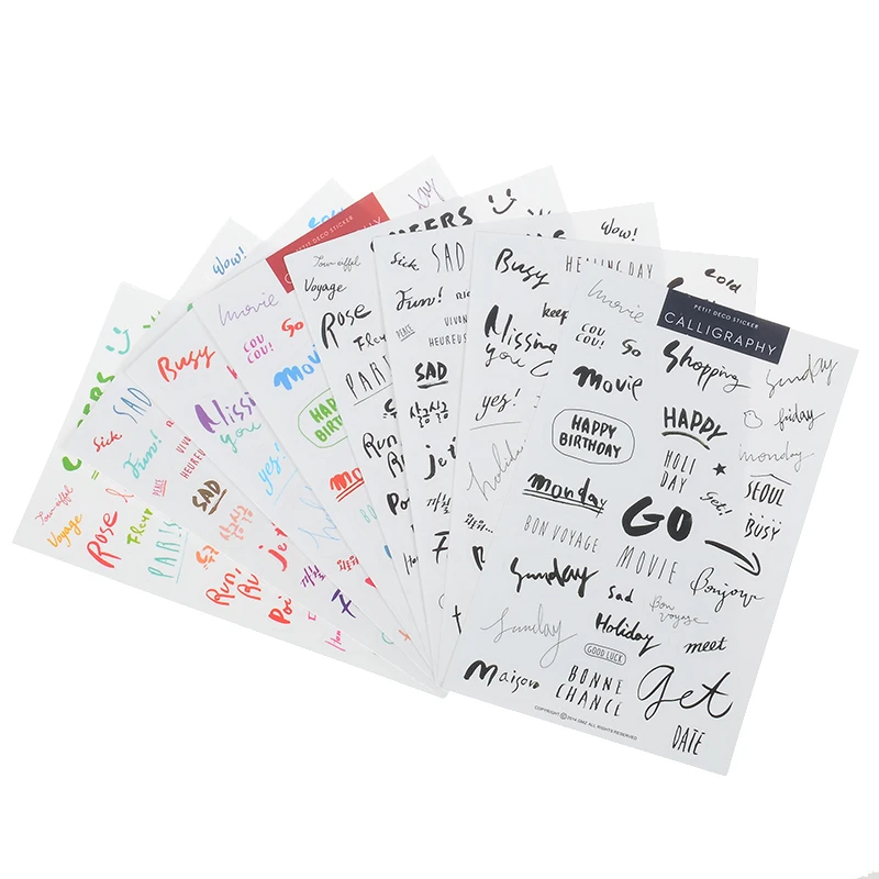 8 штук симпатичных наклеек для общения слова декора фото реквизит наклейки DIY