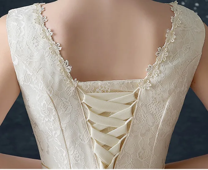 Элегантные цвета шампанского bridesmade Длинные Новое поступление шифон простой v