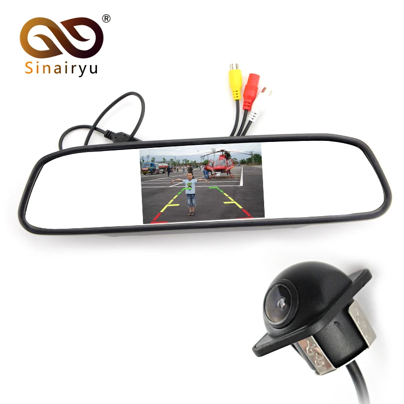 480 x 272 4.3 Inch TFT LCD Display Car Rear View Mirror Monitor + RearView Reversing Backup Camera | Автомобили и мотоциклы