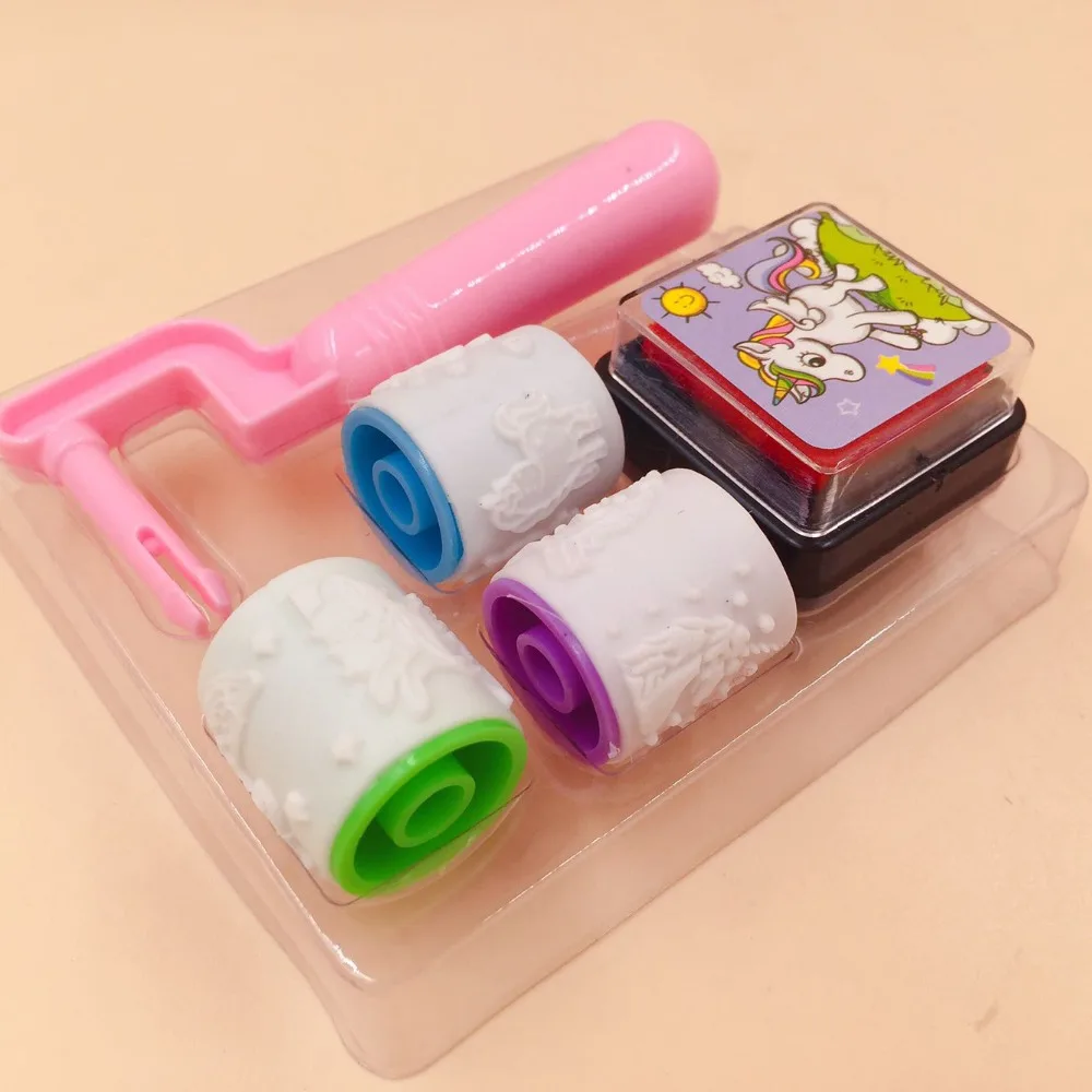 

Limit shows Unicorn Handle Wheel Roller Seal Stamp With Inkpad Diary DIY Stamp Set Student Prize Promotional Gift Stationery