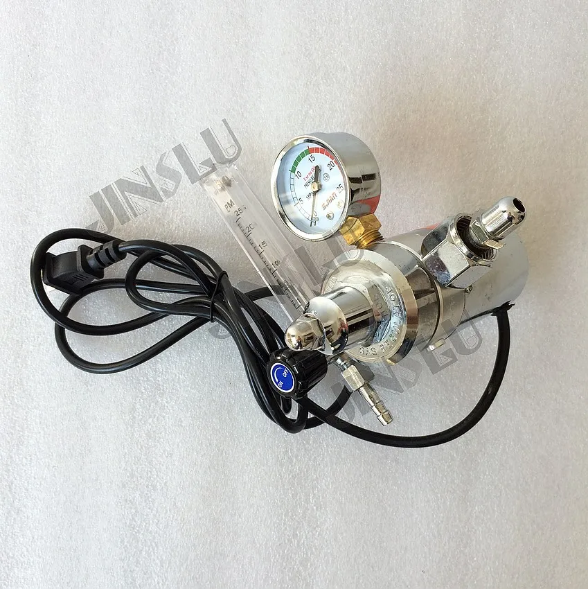 Free shipping CO2 Regulator 220V Gas Heater Pressure Meter MIG welding | Инструменты