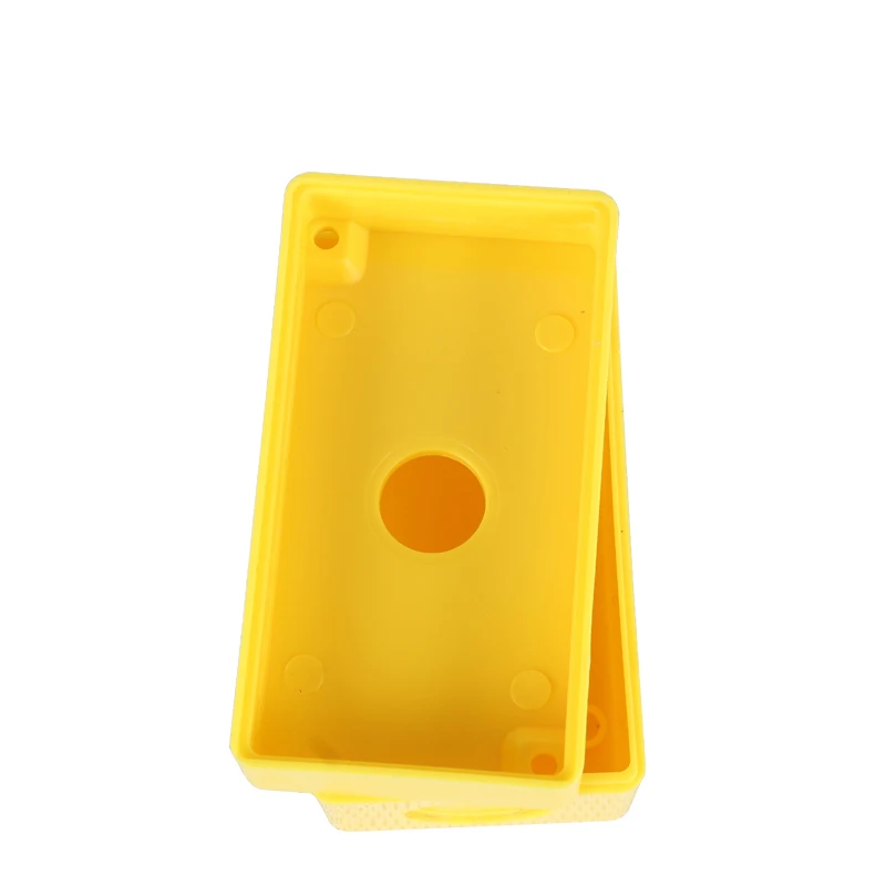 Бесплатная доставка 16 мм станция управления пластик 1 отверстие желтая кнопка swith