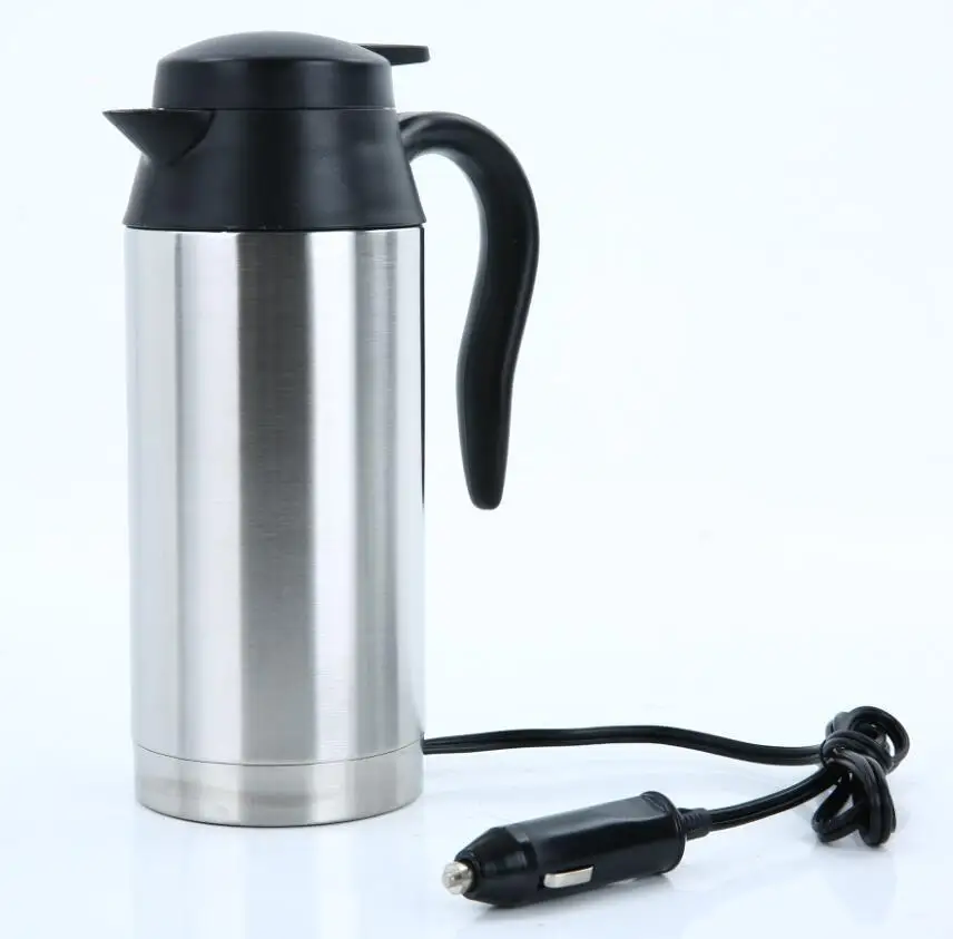Convenient Car Kettle 12V & 24V Stainless Steel Electric Heating Insulation Cup Travel Pot|Вакуумные фляги и термосы| |