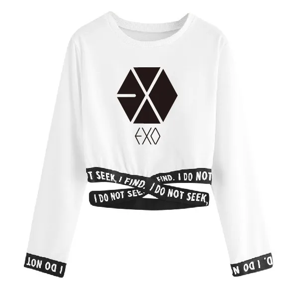 Kpop Exo унисекс белая толстовка Корейская уличная одежда Харадзюку пуловер с