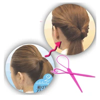 ponytail creator plastic loop styling tools pony topsy tail clip hair braid maker hair styling tool fashion salon