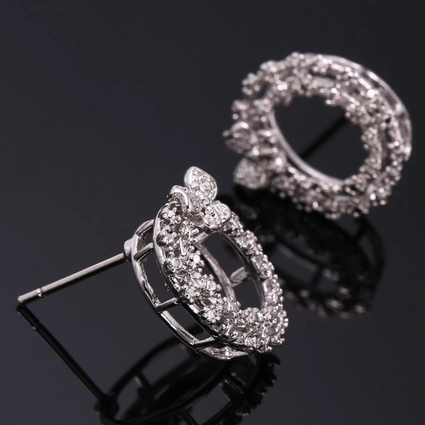 Чжэ вентилятор тонкое Для женщин Серьги-гвоздики микро CZ милые бабочки заклепки