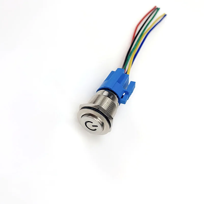 19mm Metal button switch momentary latching auto seat heating switches waterproof LED elevator 3V 5V 6V 36V 110V 220V | Обустройство