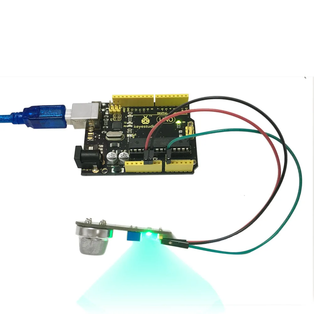

Free shipping! Keyestudio MQ-135 SnO2 Benzene Sulfide Air Quality Sensor module for arduino