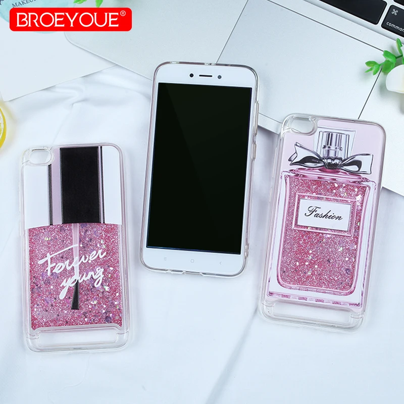 Чехол Bling для Xiaomi Redmi 5A прозрачный мягкий силиконовый TPU 6X 5 Plus S2 4A 4X красивый жидкий наливной.