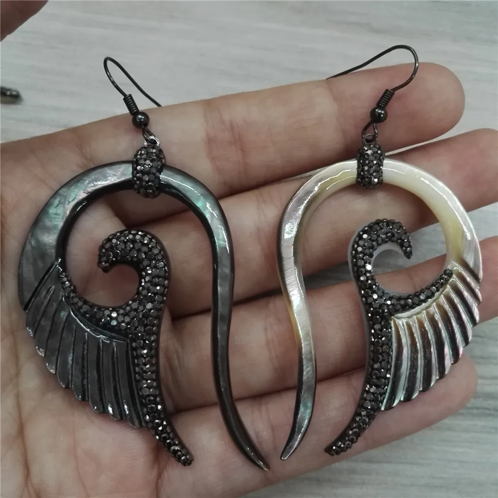 Женские серьги подвески в виде птиц черные белые желтые|dangling earrings for women|dangle