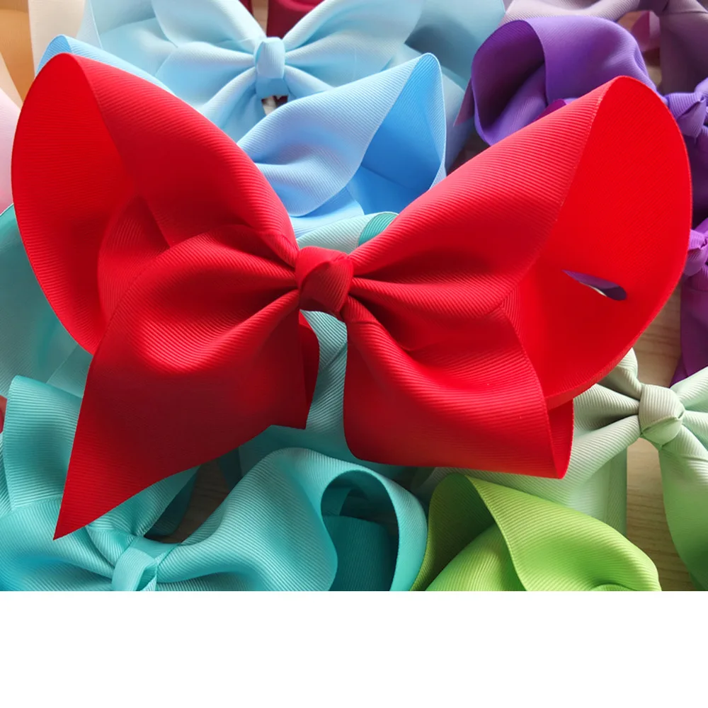 Wholesale 40 pcs 8 inch Super Large Hair bow Clips Girls/Women Hairbow Hair clips Hairpins Party Decoration bow Accessories