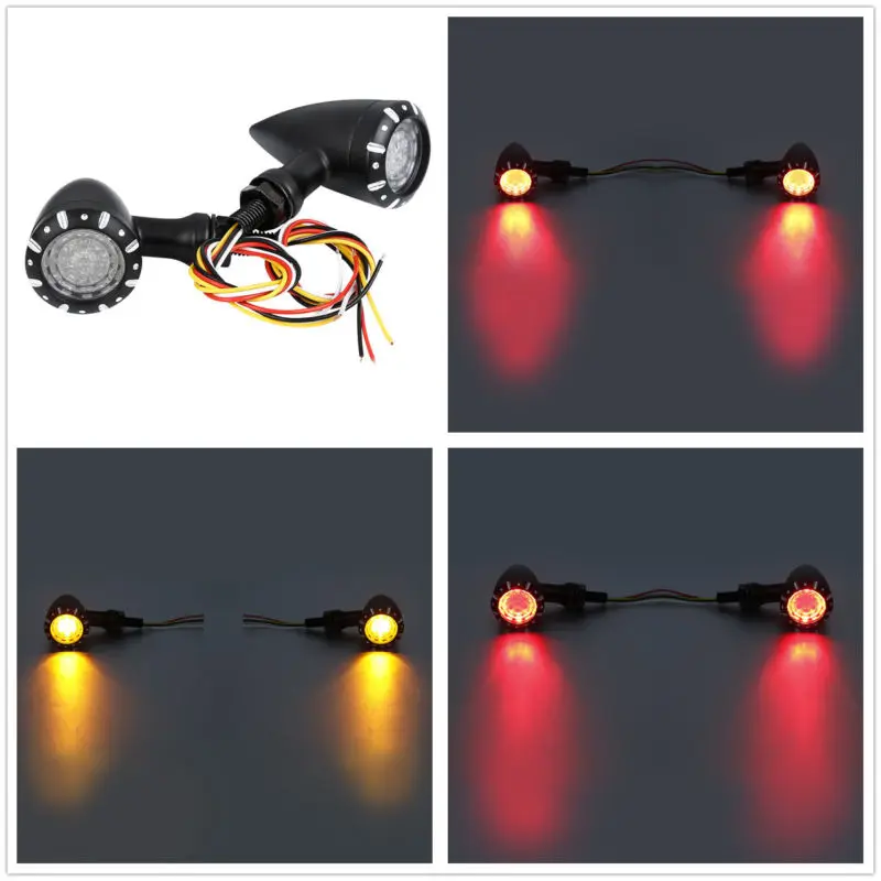 Светодиодные мотоциклетные тормозные огни ходовые Сигналы поворота для Harley Cruisers