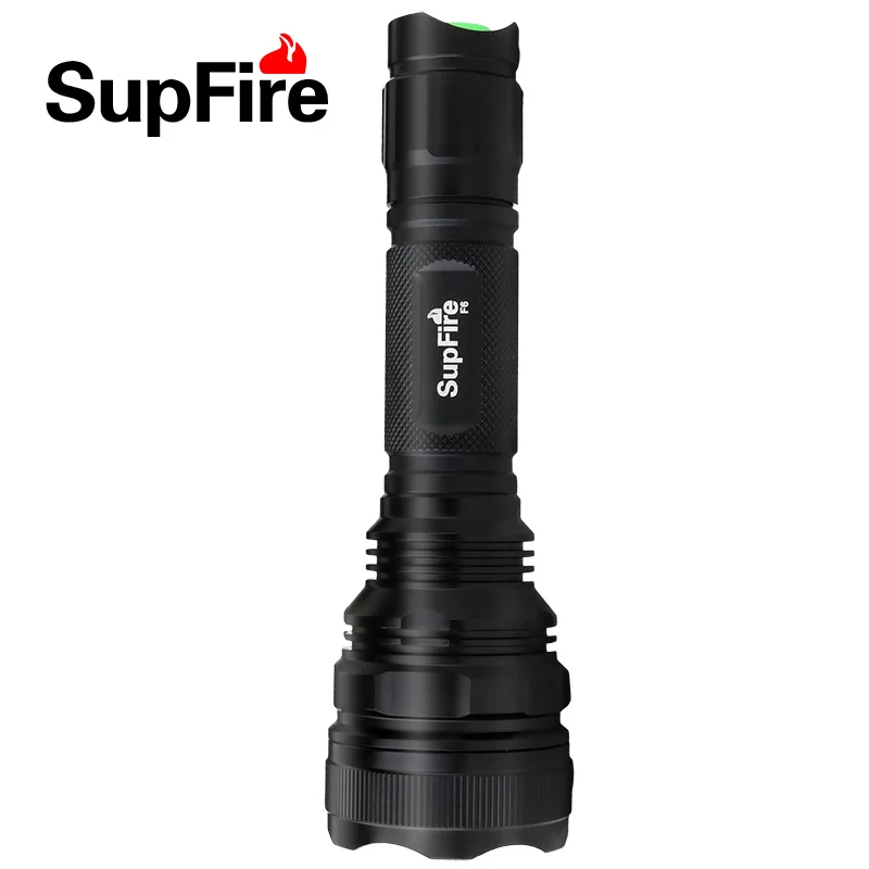 Supfire F6 CREE XM-L T6 1100 люменов высокой мощности светодиодный фонарик факел самообороны 1 х 18650 батареи
