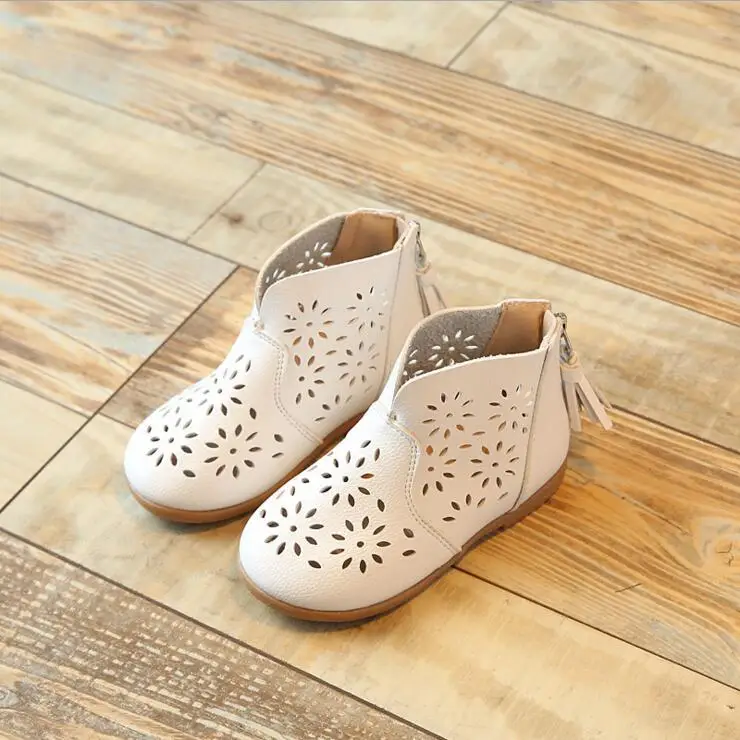 New Kids Summer Shoes Girls Hollow Out PU Leather High Children Sneakers Baby Sport Spring Autumn Boots | Детская одежда и обувь