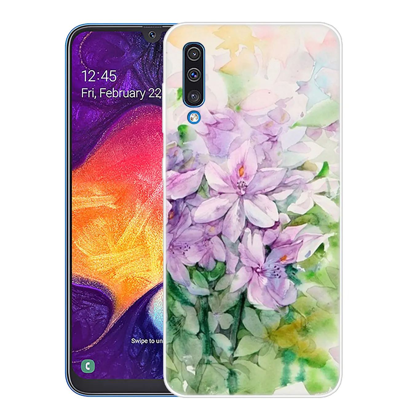 Твердый фиолетовый чехол для телефона Lavaza Flower infinity on Samsung Galaxy A10 A20 A30 A40 A50 A60 A70 M40 M30