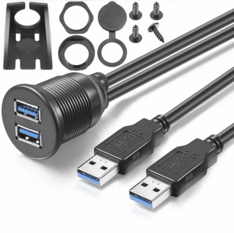 

Кабель-удлинитель автомобильный с двумя USB-портами 3,0, 2 м