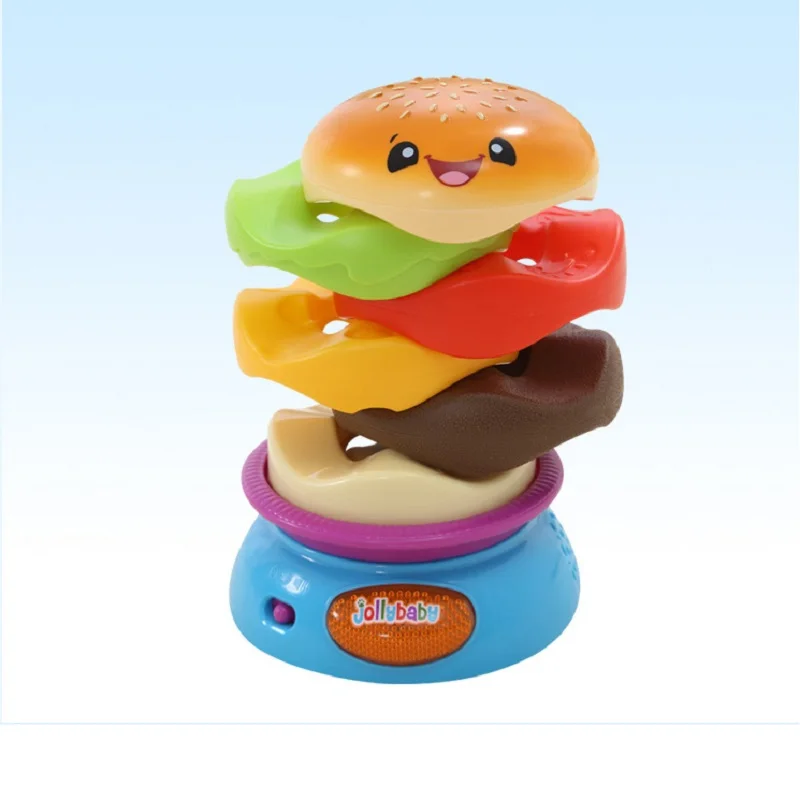 Sozzy Baby Learn Toys Musical Instrument Early Educational Music Bread Multi Layer Hamburger Toy 0-36 Months | Игрушки и хобби